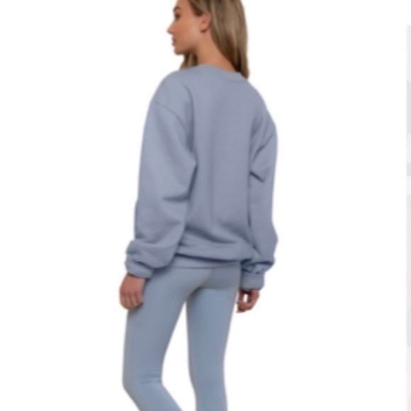 New Large Blue Morgan Stewart Sport Sweatshirt - Picture 12 of 14